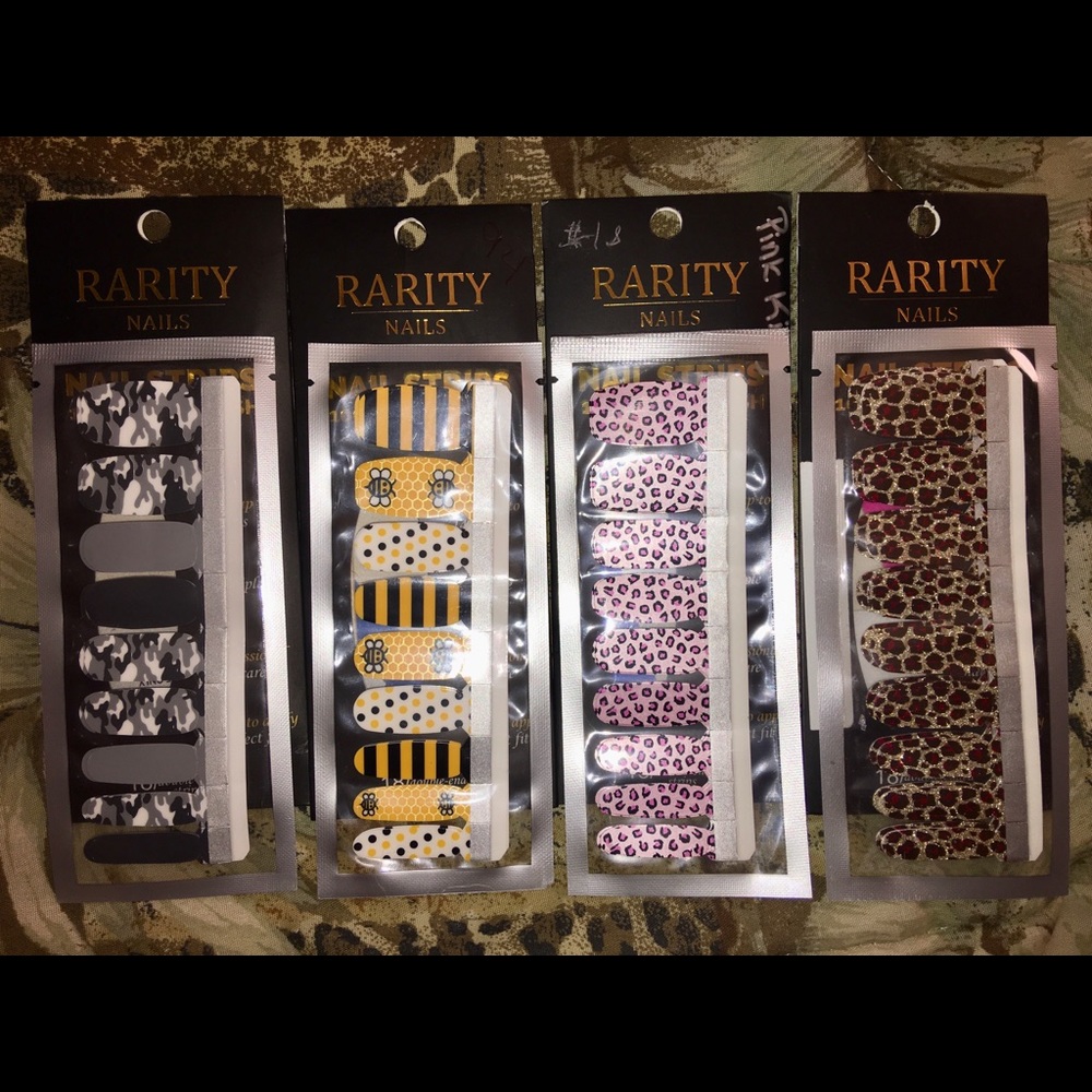 4 for $18 Rarity Nail Polish Strips Sets!